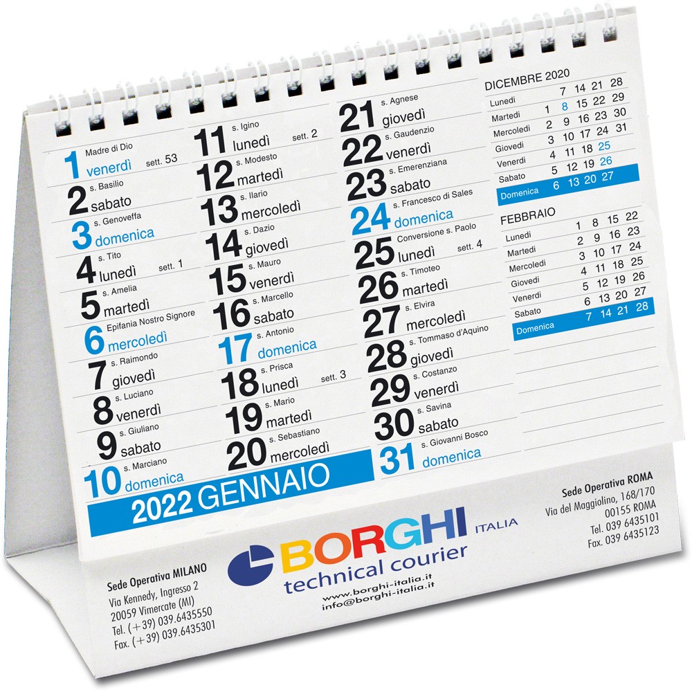 Calendari da tavolo 2024 personalizzati 