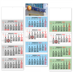 Calendario 2024 Quadrittico con quattro spirali 1