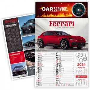 Calendario 2024 Auto Sportive per officine, carrozzerie, gommisti