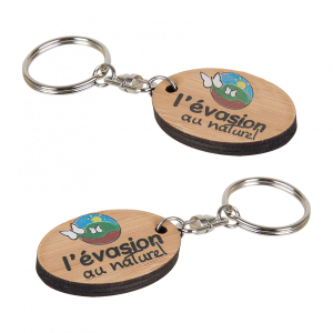 Portachiavi Ecologico in Bambù 5mm con forma personalizzata