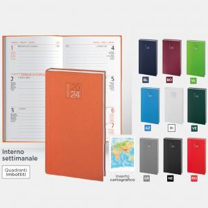 Agendina 2024 settimanale tascabile con copertina colorata 8x15