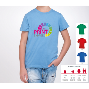 Magliette colorate Bambini Ale stampa 24 ore