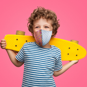 Mascherina comunitaria per bambini con elastici regolabili